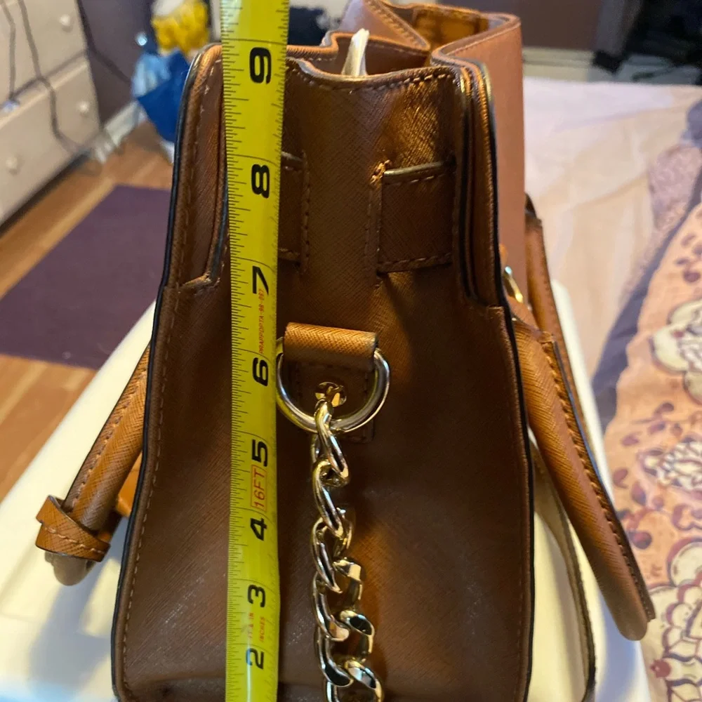 COPY - Michael Kors cognac brown Saffiano Leather Purse - Picture 11 of 14